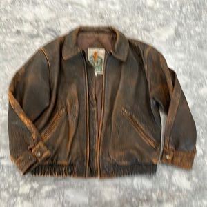 Vintage brown leather bomber (late 70’s / early 80’s)